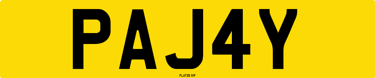PAJ4Y Number Plate