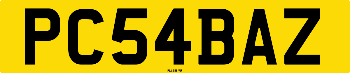 PC54BAZ Number Plate