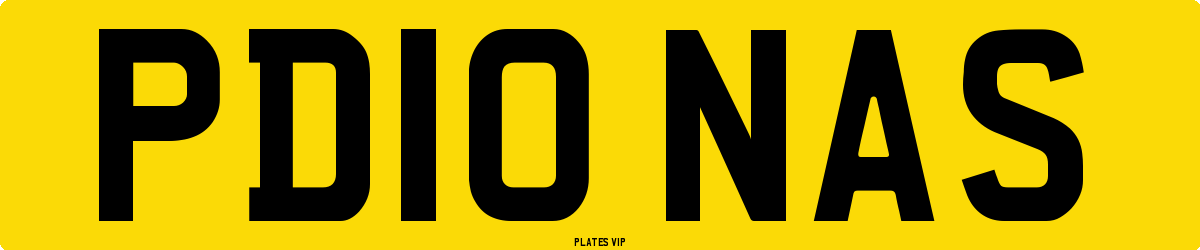 PD10 NAS Number Plate