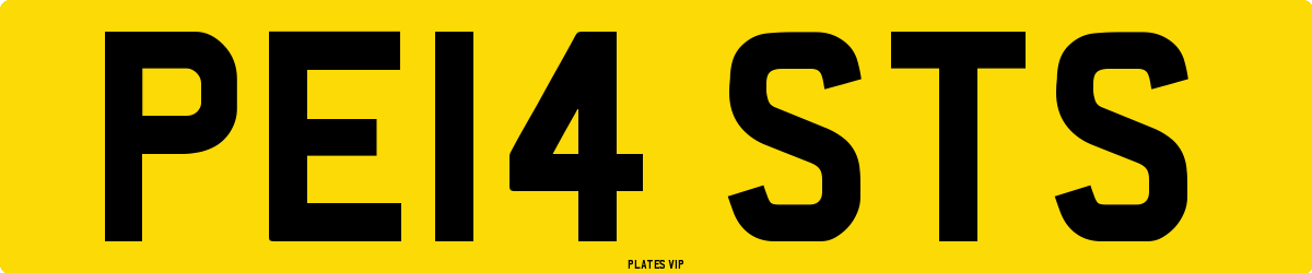 PE14 STS Number Plate