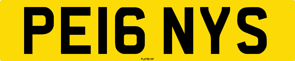 PE16 NYS Number Plate