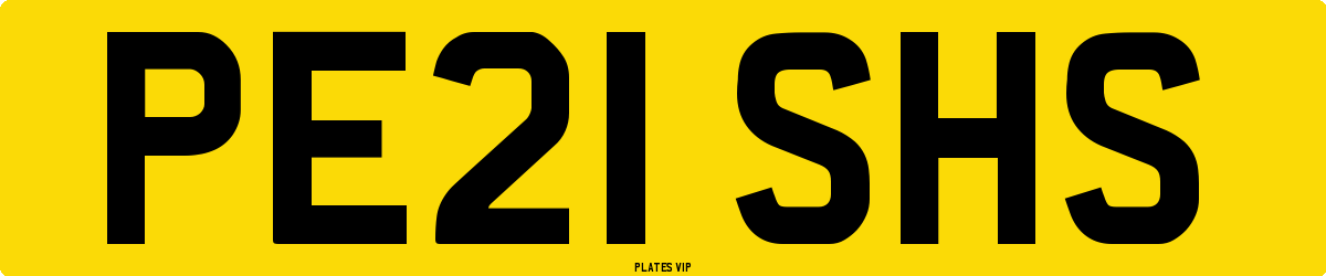 PE21 SHS Number Plate