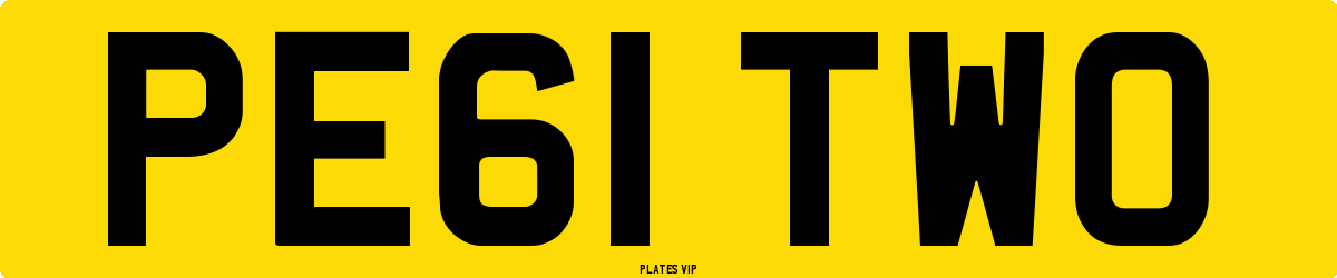 PE61 TWO Number Plate