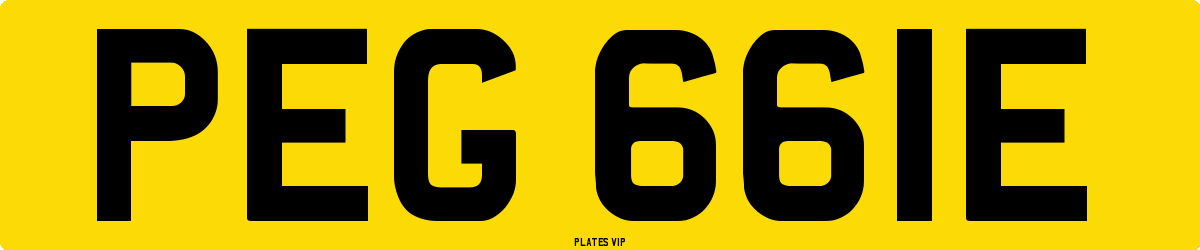 PEG 661E Number Plate