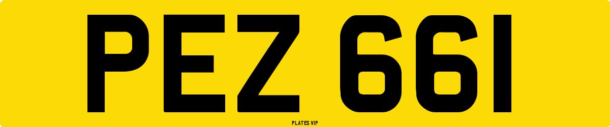 PEZ 661 Number Plate