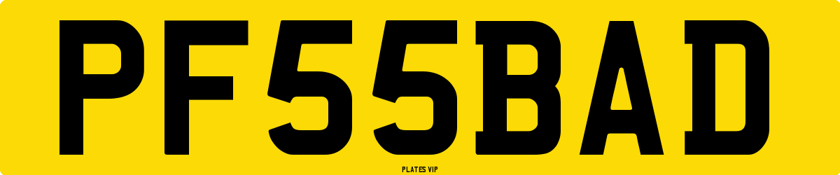 PF 55 BAD Number Plate
