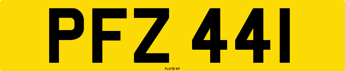 PFZ 441 Number Plate