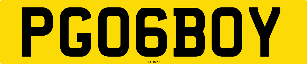 PG 06 BOY Number Plate