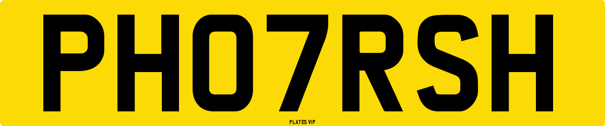 PH07RSH Number Plate