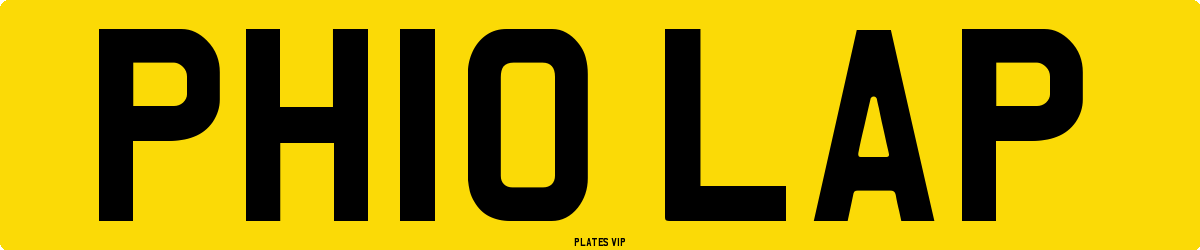 PH10 LAP Number Plate