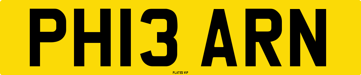 PH13 ARN Number Plate
