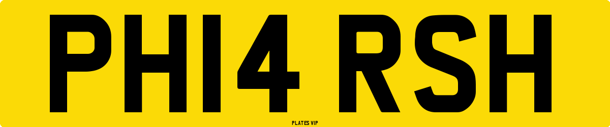 PH14 RSH Number Plate