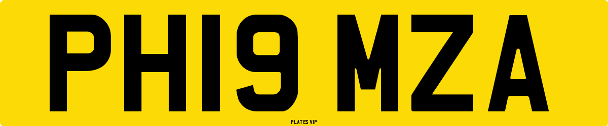 PH19 MZA Number Plate