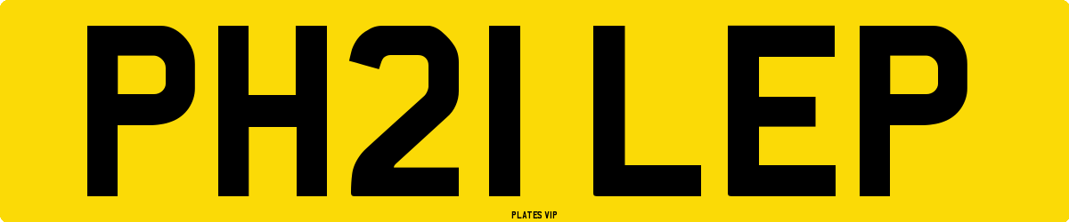 PH21 LEP Number Plate