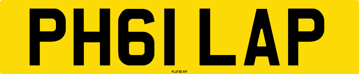 PH61 LAP Number Plate