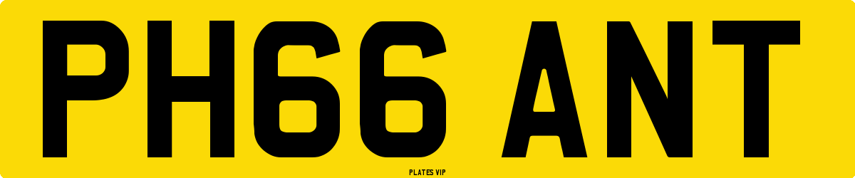 PH66 ANT Number Plate