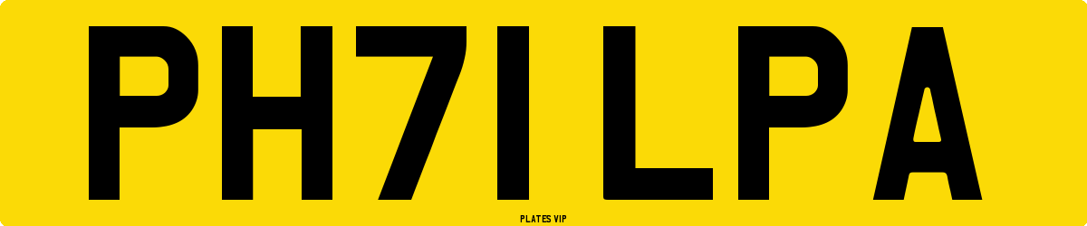 PH71 LPA Number Plate