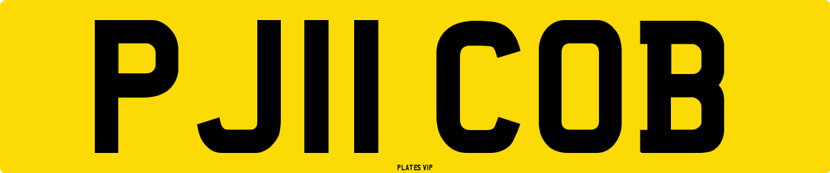 PJ11 COB Number Plate