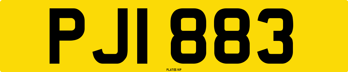 PJI 883 Number Plate