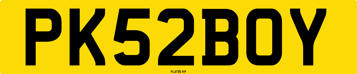 PK 52 BOY Number Plate