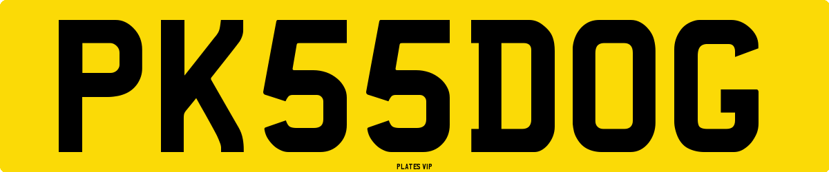 PK 55 DOG Number Plate