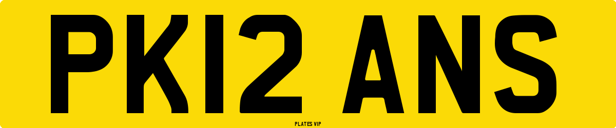 PK12 ANS Number Plate