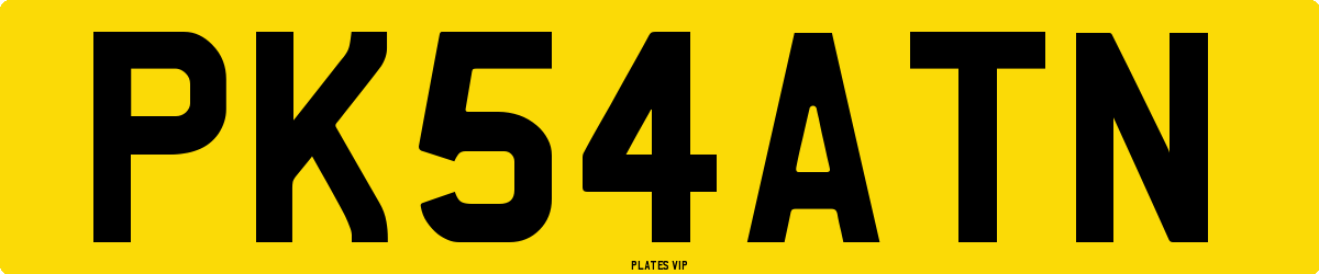 PK54ATN Number Plate
