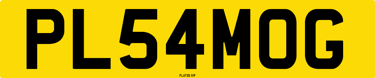 PL54MOG Number Plate