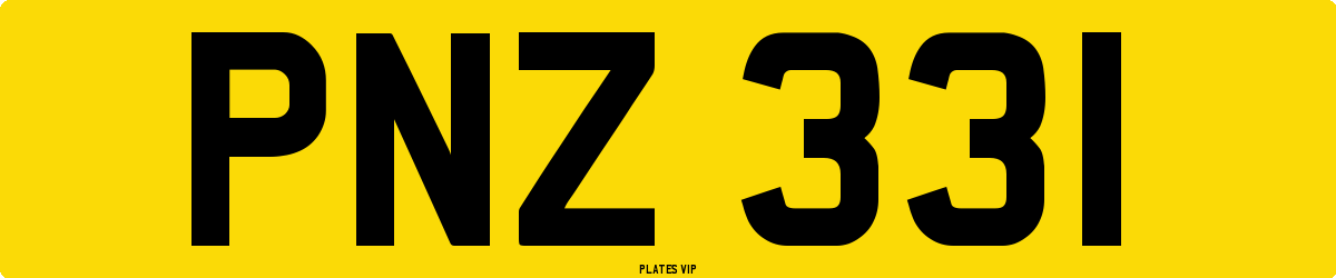 PNZ 331 Number Plate