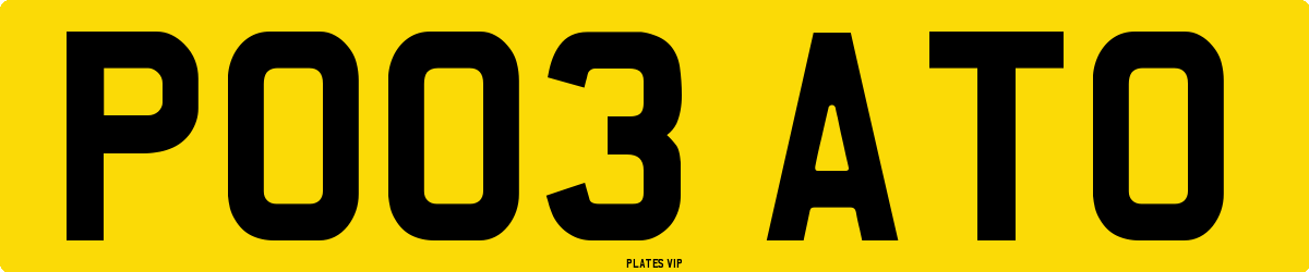 PO03 ATO Number Plate