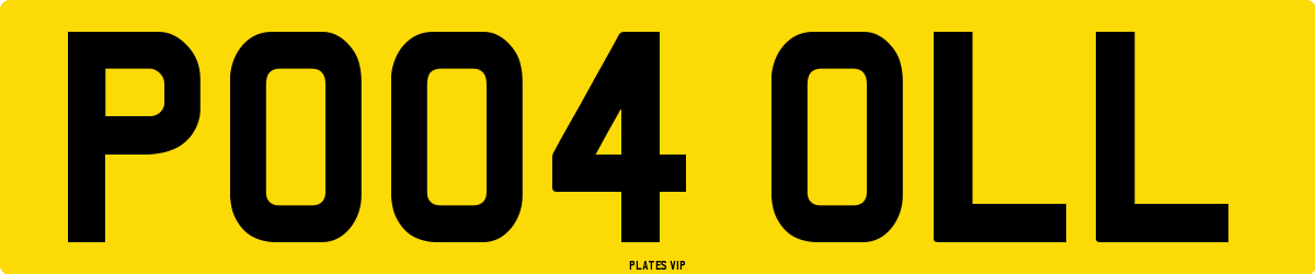 PO04 OLL Number Plate