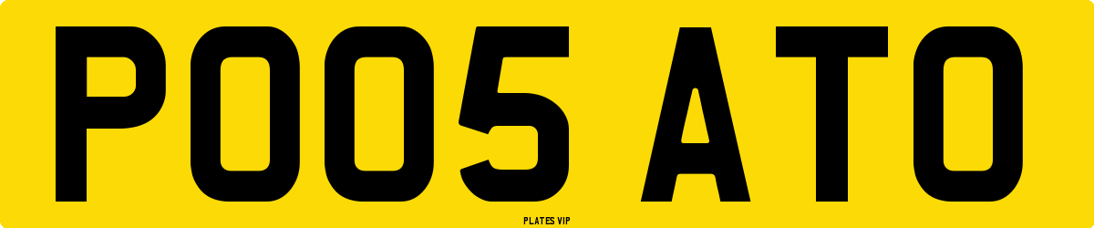PO05 ATO Number Plate