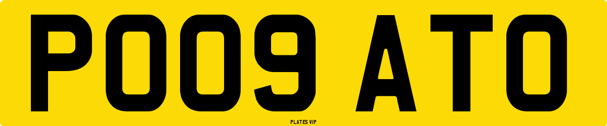 PO09 ATO Number Plate
