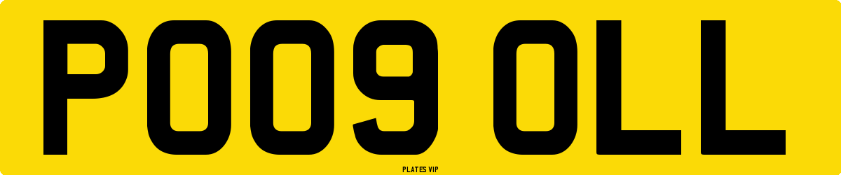 PO09 OLL Number Plate