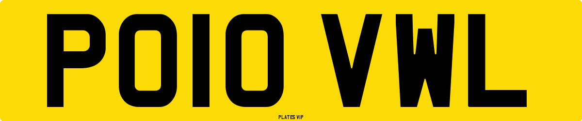 PO10 VWL Number Plate