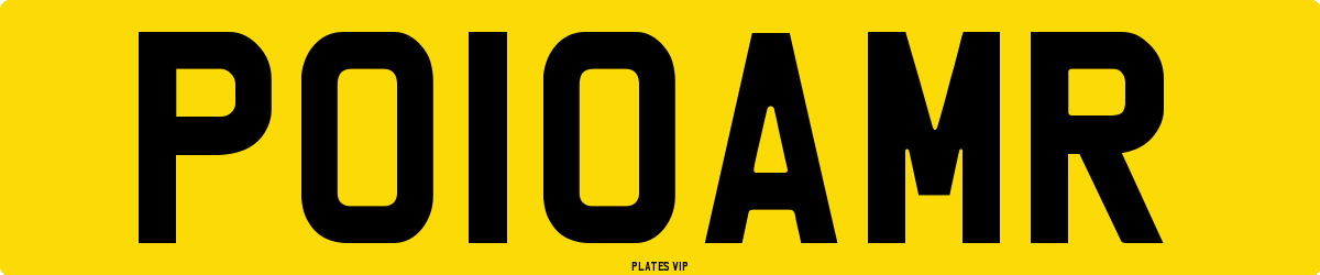 PO10AMR Number Plate