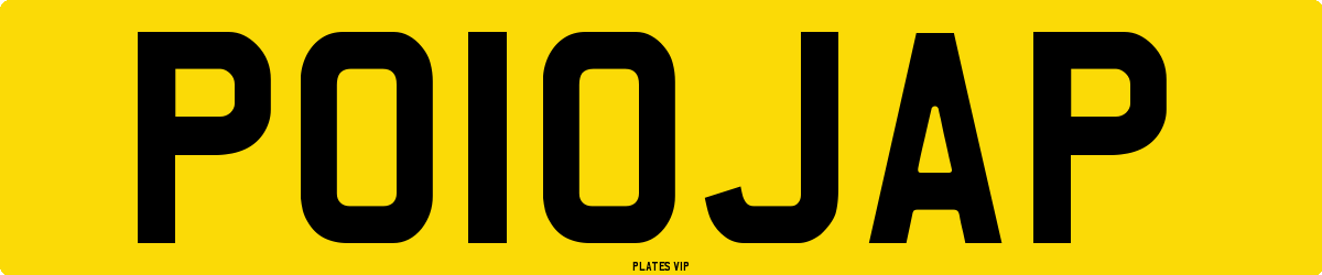 PO10JAP Number Plate
