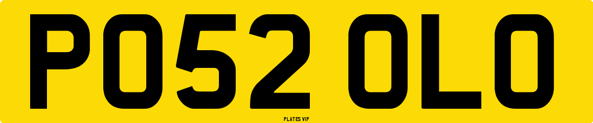 PO52 OLO Number Plate