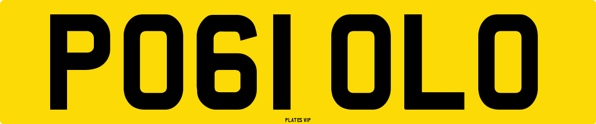 PO61 OLO Number Plate