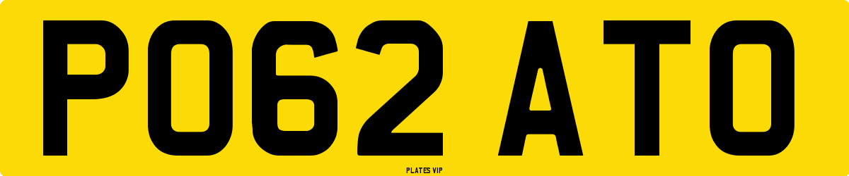 PO62 ATO Number Plate