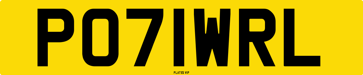 PO71WRL Number Plate