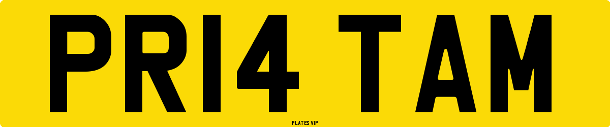 PR14 TAM Number Plate
