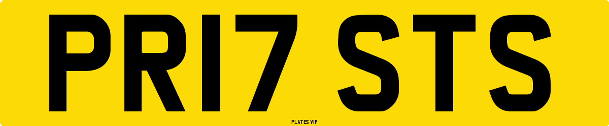 PR17 STS Number Plate