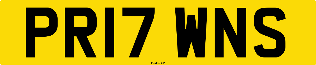 PR17 WNS Number Plate