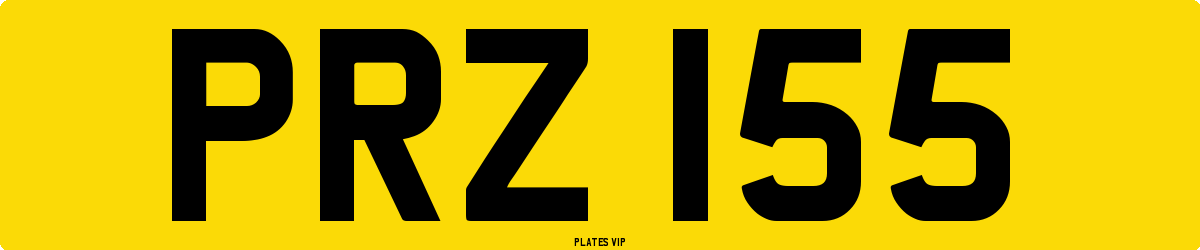 PRZ 155 Number Plate