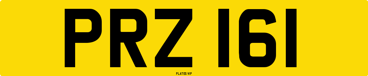 PRZ 161 Number Plate