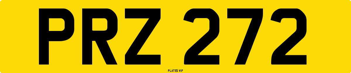 PRZ 272 Number Plate