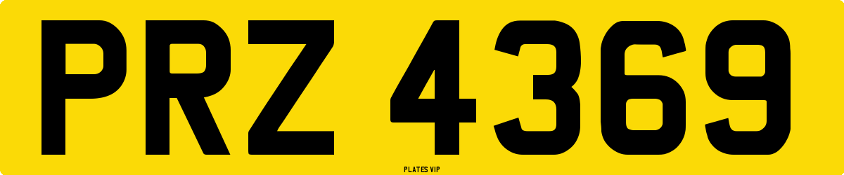 PRZ 4369 Number Plate