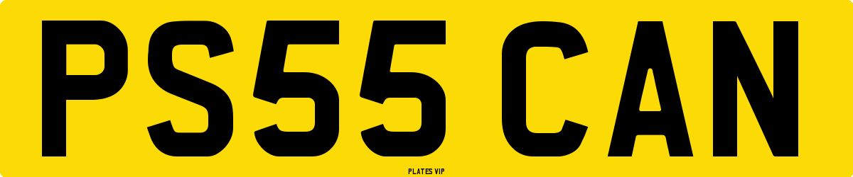 PS55 CAN Number Plate