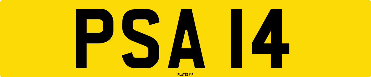 PSA 14 Number Plate